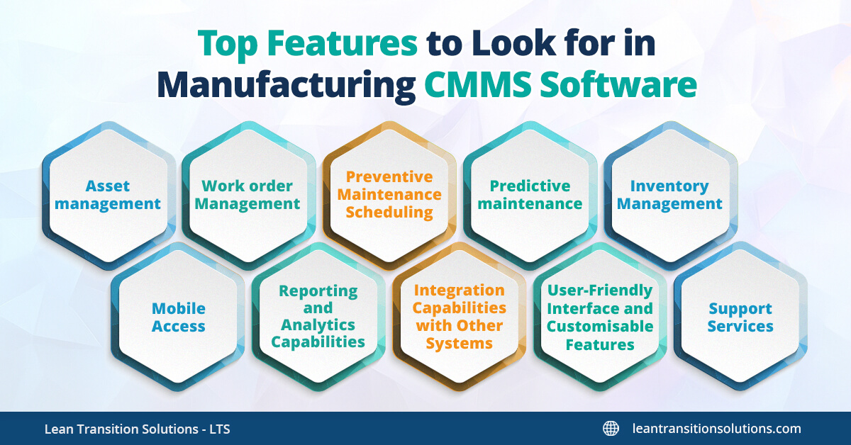 10 Key Features to Choose the Best Manufacturing CMMS Software